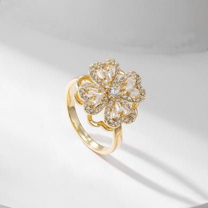 Bague Spinner Trèfle